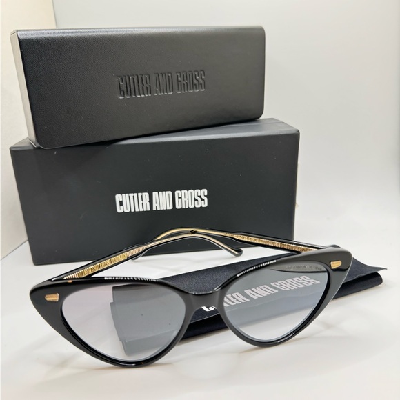 Cutler and Gross - Black cat eye sunglasses - 53-15-145 - NWT - Picture 8 of 16